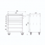 Тумба для инструментов, 7 выдвижных ящиков PowerMechanics-STW10071001DD